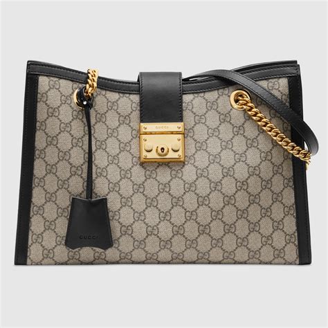 gucci padlock gg supreme shoulder bag review|gucci padlock medium shoulder bag.